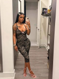 Women Sexy Sleeveless Lace Jumpsuit
