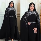 Dubai Muslim Beaded Robe Dress Two Piece Set