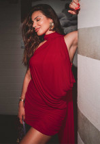 Summer Mesh Patchwork Ribbon Halter Neck Solid Color Bodycon Dress for Women Summer Mesh Patchwork Ribbon Halter Neck Solid Color Bodycon Dress for Women