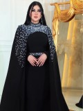 Dubai Muslim Beaded Robe Dress Two Piece Set