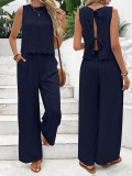 Summer Fashion Sleeveless Vest and Casual Pants Set