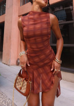 Fashion Women's Plaid Print Dress Fashion Women's Plaid Print Dress