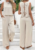 Summer Fashion Sleeveless Vest and Casual Pants Set