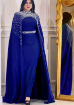 Dubai Muslim Beaded Robe Dress Two Piece Set