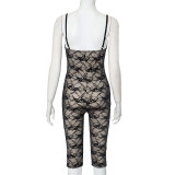 Women Sexy Sleeveless Lace Jumpsuit
