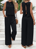 Summer Fashion Sleeveless Vest and Casual Pants Set