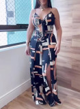 Women's fashion print Casual two-piece trousers Set