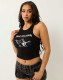 Women Print Ribbed Tank Top
