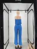 Women Strapless Top and trousers Two Piece Set