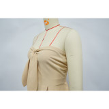 Women's Summer Sexy strapless Solid Color loose Jumpsuit