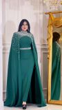 Dubai Muslim Beaded Robe Dress Two Piece Set