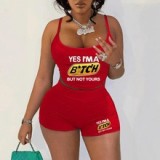 Summer street fashion women's Strap Two Piece short Set