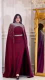Dubai Muslim Beaded Robe Dress Two Piece Set