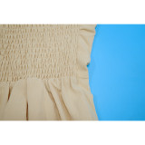 Women's Summer Sexy strapless Solid Color loose Jumpsuit