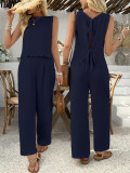 Summer Fashion Sleeveless Vest and Casual Pants Set