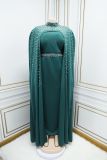 Dubai Muslim Beaded Robe Dress Two Piece Set