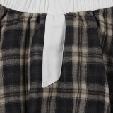 Fashionable print zipper short jacket top bubble short skirt Two Piece Set