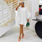 Women Elegant Chiffon Cape Dress