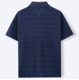 Men's Spring and summer knitting short-sleeved polo top