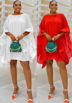 Women Elegant Chiffon Cape Dress Women Elegant Chiffon Cape Dress