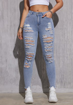 Women Ripped Denim trousers