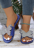 Women Summer Casual Rhinestone Butterfly Flat Shoes