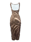 Women Beach Dress Sexy Printed Two-piece Set