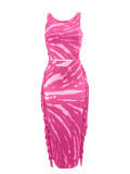 Women Beach Dress Sexy Printed Two-piece Set
