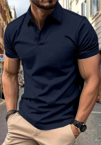 Men's summer solid short-sleeved Top
