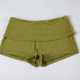 Women Crop short-sleeved T-shirt and shorts sports Casual two-piece suit