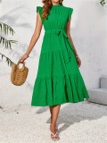 Women Summer Holidays Ruffle Layered Cake Dress