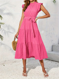 Women Summer Holidays Ruffle Layered Cake Dress