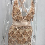 Tassel Sexy Nightclub Dress Autumn Party Wear