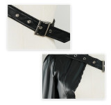Punk One-Shoulder PU Leather Rock & Dance Style Party Top