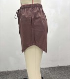 Women African Casual Short Sleeve Shirt Shorts Two-piece Set