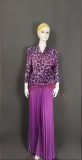 African Fashion Leopard Print Pleated Two-Piece Skirt Suit