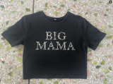 Women Printed Short Sleeve Crop Top