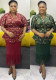 African Plus-Size  Shiny Top Tassel Skirt Two-Piece Set