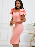 Floral Elegant Off Shoulder Formal Party Dress