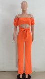 Sexy Solid Low-Back Off-Shoulder Jumpsuit