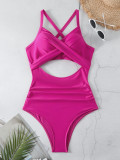 Sexy Lace-Up One-Piece Hollow Back Swimsuit
