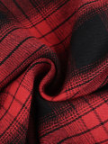 High-Waist Patchwork Asymmetrical Plaid Skirt