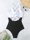 Sexy Lace-Up One-Piece Hollow Back Swimsuit