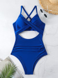 Sexy Lace-Up One-Piece Hollow Back Swimsuit