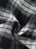 High-Waist Patchwork Asymmetrical Plaid Skirt