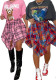 Fashionable Asymmetrical High-Waist Patchwork Plaid Skirt