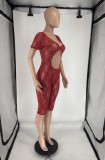 Sexy Cutout U-Neck Lace Jumpsuit