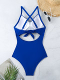 Sexy Lace-Up One-Piece Hollow Back Swimsuit