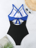Sexy Lace-Up One-Piece Hollow Back Swimsuit