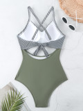Sexy Lace-Up One-Piece Hollow Back Swimsuit
